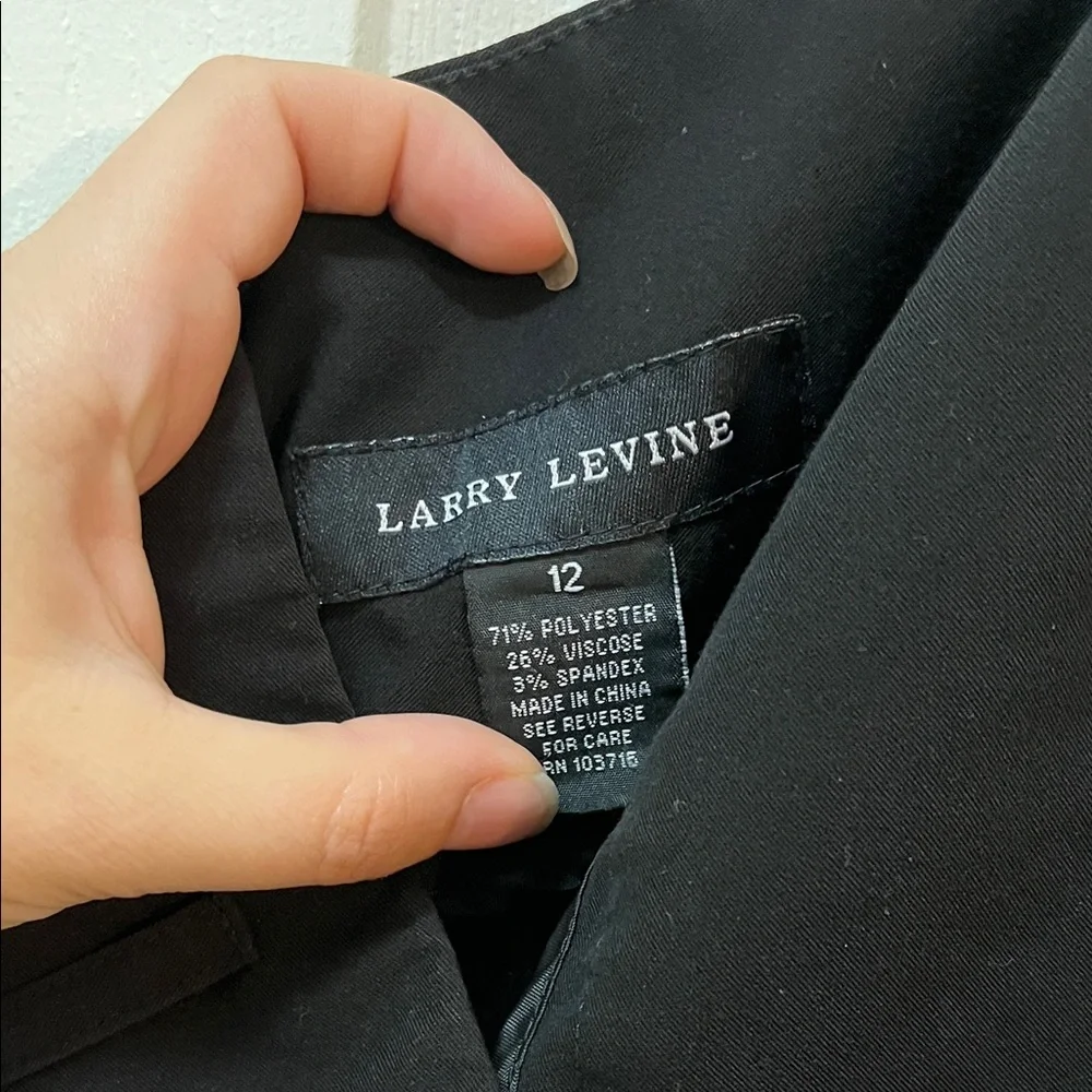 Larry Levine Classic Black A-Line Skirt - Picture 2 of 6
